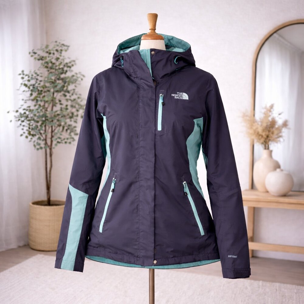 The North Face Hyvent Rain Jacket Women's Medium Purple and Teal